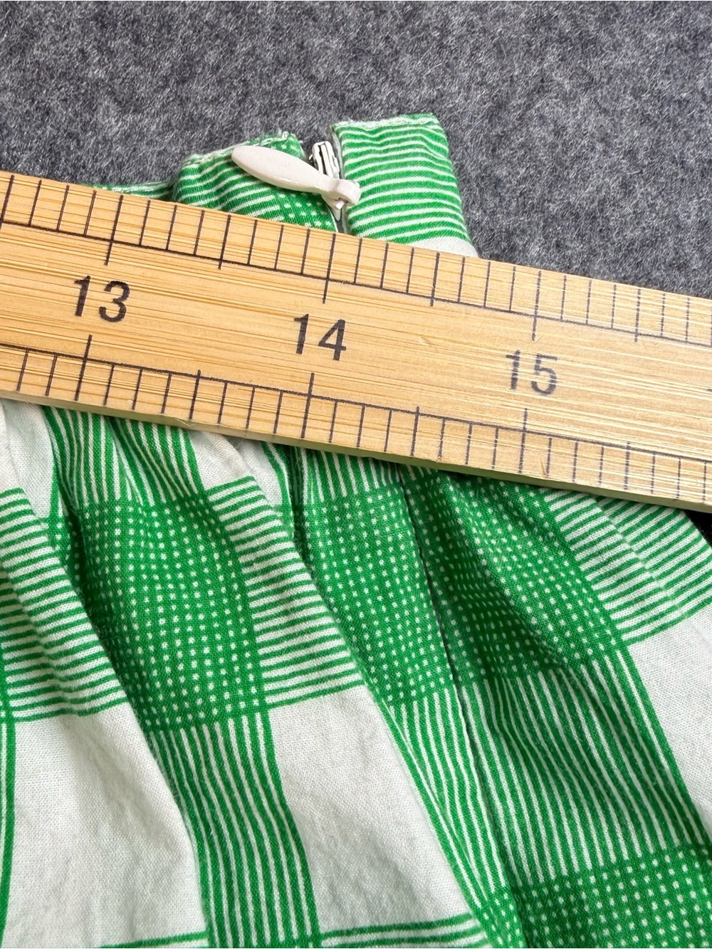 Tommy Hilfiger Kelly Green White Gingham Pleated A Line Skirt Size 6 Preppy - Picture 11 of 11
